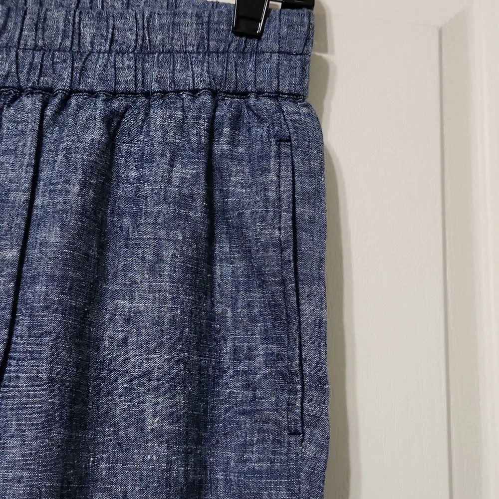 NWT Eileen Fisher Hemp Organic Cotton Chambray Straight Pants. Size XXS - Picture 6 of 10